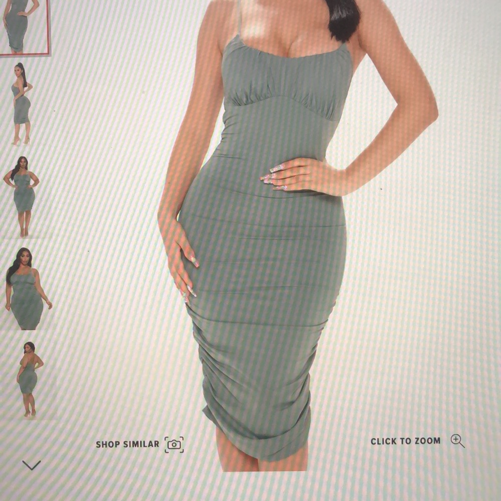 Fashion Nova sage midi dress